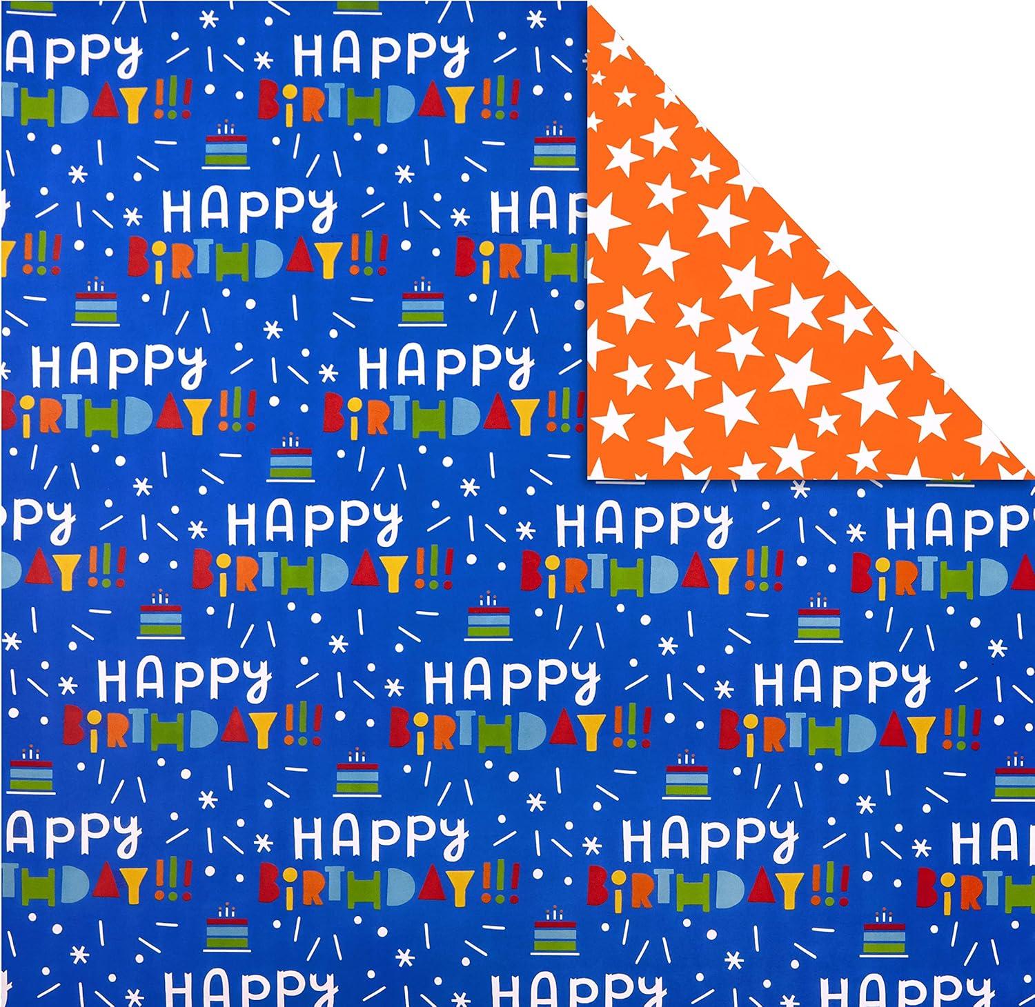image:imageHallmark Kids Birthday Wrapping Paper Mini Rolls 3Pack Unicorns Rainbows on Purple Pink with White Polka Dots for Birthday Parties Easter Baby Showers Any Occasion 60 Sq Ft TotalCupcakes Stars Balloons 3 Rolls
