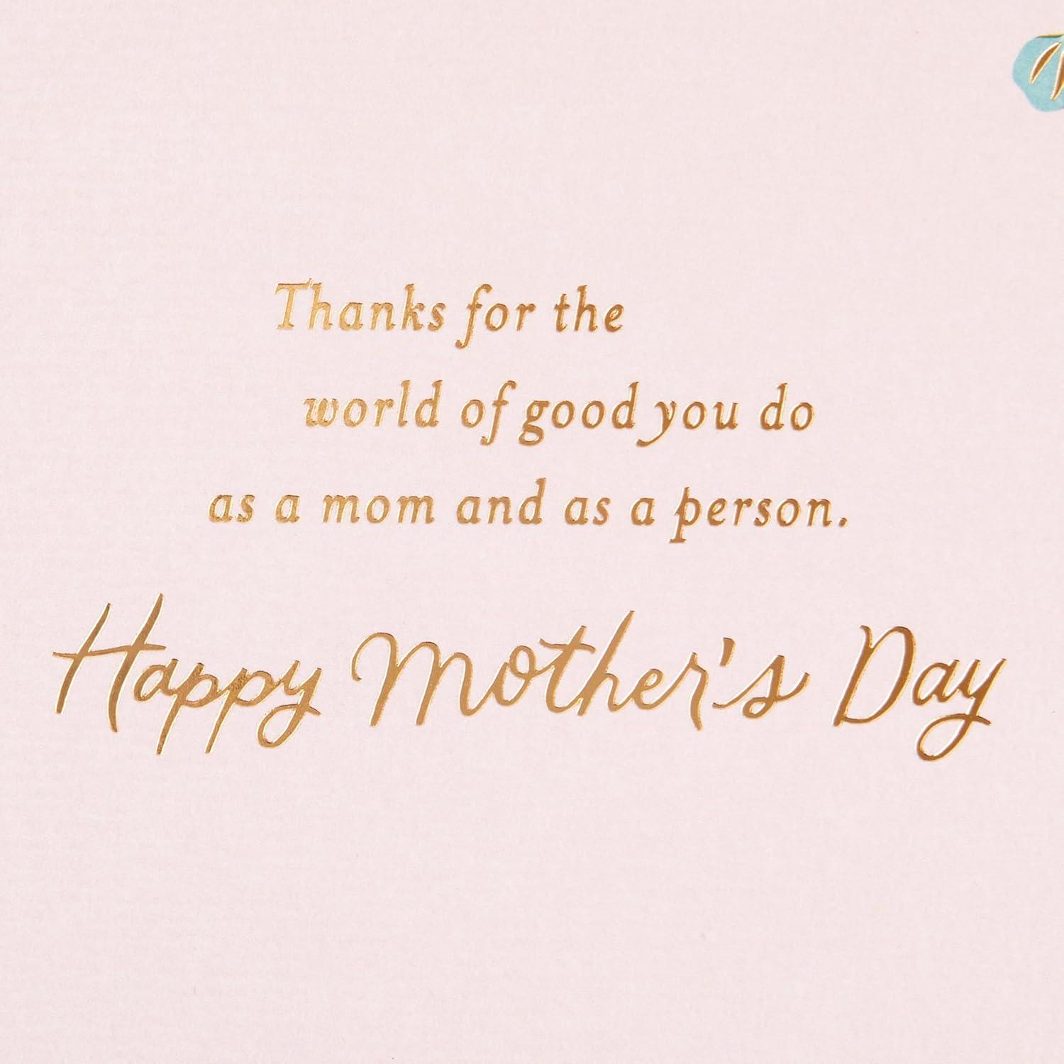 image:imageHallmark Mothers Day Card Floral Gemstone Moms Make the World Go Round for Mom Sister Friend ActivistMoms Make the World Go Round