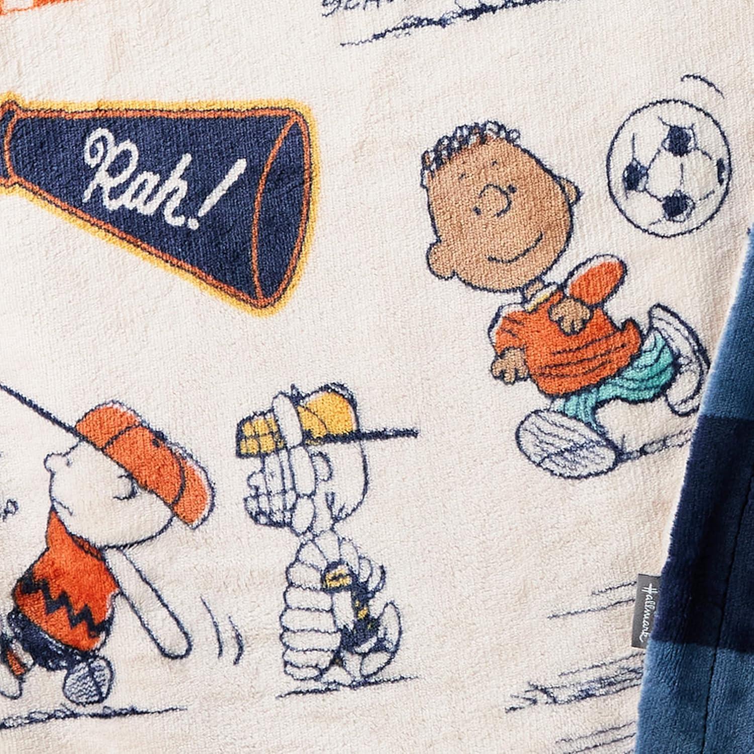image:imageHallmark Peanuts Throw Blanket 50x60 Athletic Club TwoSided Gift for Grads Fans Collectors Christmas Birthdays