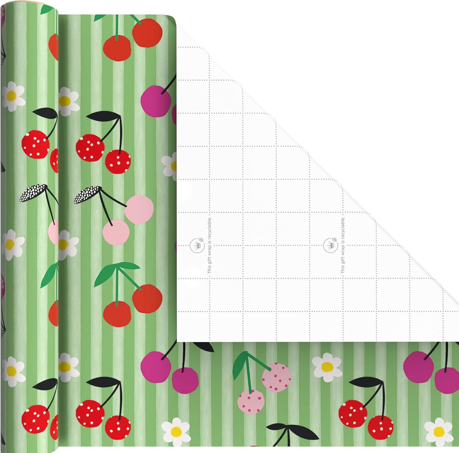 image:imageHallmark Strawberry Scented Wrapping Paper Mini Rolls 3Pack Strawberries Lemons Cherries for Birthdays Easter Mothers Day Bridal Showers Any Occasion 45 Sq Ft TotalStrawberry Scented 3 Mini Rolls