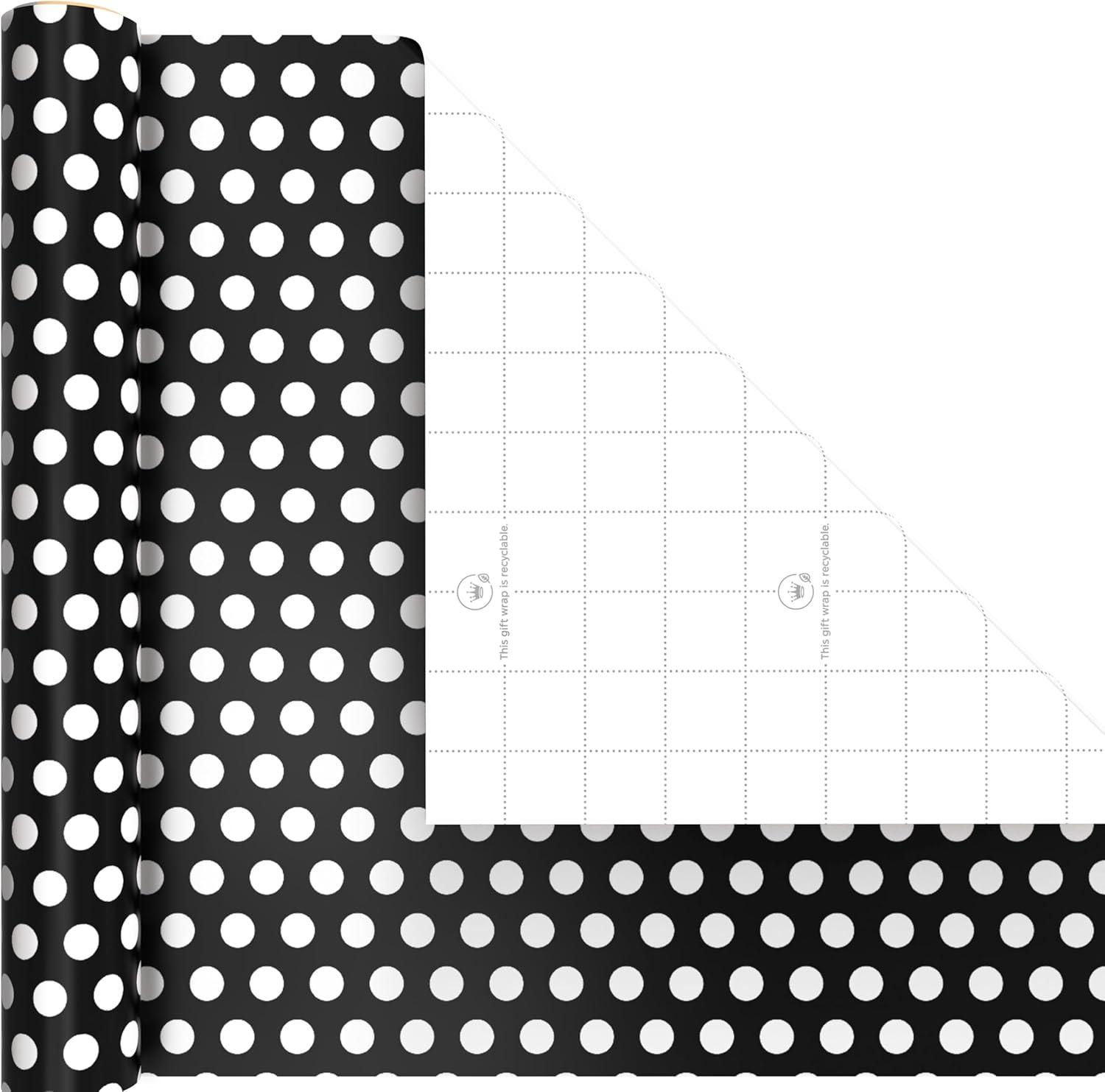 image:imageHallmark Wedding Wrapping Paper Mini Rolls 3Pack Gold Hearts Bows Black and White Stripes Dots for Bridal Showers Graduations Valentines Day Any Occasion 60 Sq Ft TotalGold Hearts Bows Polka Dots 3 Mini Rolls