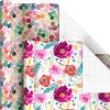 Hallmark Baby Wrapping Paper Mini Rolls, 3-Pack (Pink and Blue Stripes, Cute Icons) for Baby Showers, First Birthdays, Gender Reveal Parties, Boy, Girl – 60 Sq. Ft. Total(Butterflies  Gold Animal Print  Floral (6 Rolls))
