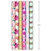 Hallmark Baby Wrapping Paper Mini Rolls, 3-Pack (Pink and Blue Stripes, Cute Icons) for Baby Showers, First Birthdays, Gender Reveal Parties, Boy, Girl – 60 Sq. Ft. Total(Butterflies  Gold Animal Print  Floral (6 Rolls))
