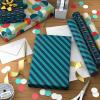 Hallmark Birthday Wrapping Paper Mini Rolls, 3-Pack (Navy Blue and Teal Stripes, Orange and Yellow Mod Circles) for Graduations, Father’s Day, Easter, Any Occasion – 60 Sq. Ft. Total(Stripes  Mod Circles  Happy Birthday (3 Mini Rolls))