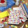 Hallmark Birthday Wrapping Paper Mini Rolls, 3-Pack (Rainbow Polka Dots and Lettering, Blue and White Yay) for Kids Parties, Graduations, Celebrations, Any Occasion – 60 Sq. Ft. Total(Rainbow Polka Dots  Yay!  Happy Birthday (3 Mini Rolls))