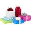 Hallmark Birthday Wrapping Paper Mini Rolls, 3-Pack (Wavy Rainbow Stripes, Colorful Balloons, Polka Dots on Blue) for Graduations, Kids Parties, Celebrations, Any Occasion – 60 Sq. Ft. Total(Polka Dots  Stripes  Solid (6 Rolls))