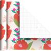 Hallmark Floral Wrapping Paper Mini Rolls, 3-Pack (Pink, Orange, Yellow Flowers on Teal, Green and Pink Geometric) for Birthdays, Easter, Mother’s Day, Bridal Showers, Any Occasion – 60 Sq. Ft. Total(Florals  Geometric (3 Mini Rolls))