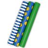 Hallmark Image Arts Birthday Wrapping Paper Mini Rolls, 3-Pack (Blue Stripes, Solid Green, Smiley Faces) for Kids Parties, Graduations, Father’s Day, Easter, Any Occasion – 27 Sq. Ft. Total