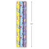 Hallmark Kids Birthday Wrapping Paper Mini Rolls, 3-Pack (Monsters, Cars, Stripes, Blue with White Polka Dots) for Birthdays, Kids Parties, Celebrations, Any Occasion – 60 Sq. Ft. Total(Bluey (3 Rolls))