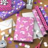 Hallmark Kids Birthday Wrapping Paper Mini Rolls, 3-Pack (Unicorns, Rainbows on Purple, Pink with White Polka Dots) for Birthday Parties, Easter, Baby Showers, Any Occasion – 60 Sq. Ft. Total(Unicorns  Rainbows  Polka Dots (3 Mini Rolls))