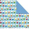 Hallmark Kids Birthday Wrapping Paper Mini Rolls, 3-Pack (Unicorns, Rainbows on Purple, Pink with White Polka Dots) for Birthday Parties, Easter, Baby Showers, Any Occasion – 60 Sq. Ft. Total(Cupcakes  Stars  Balloons (3 Rolls))