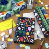 Hallmark Sports Wrapping Paper Mini Rolls, 3-Pack (Pennants, Green Grid, Basketball, Baseball, Football) for Birthdays, Graduations, Father’s Day, Any Occasion – 60 Sq. Ft. Total(Sports (3 Mini Rolls))