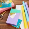 Hallmark Strawberry Scented Wrapping Paper Mini Rolls, 3-Pack (Strawberries, Lemons, Cherries) for Birthdays, Easter, Mother’s Day, Bridal Showers, Any Occasion – 45 Sq. Ft. Total(Pastel Colorblock (3 Rolls))