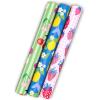 Hallmark Strawberry Scented Wrapping Paper Mini Rolls, 3-Pack (Strawberries, Lemons, Cherries) for Birthdays, Easter, Mother’s Day, Bridal Showers, Any Occasion – 45 Sq. Ft. Total(Strawberry Scented (3 Mini Rolls))