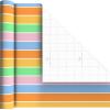 Hallmark Striped Wrapping Paper Mini Rolls, 3-Pack (Pink, Orange, Teal, Green, Blue, Yellow, Pastels) for Birthdays, Easter, Mother’s Day, Father’s Day, Graduations, Any Occasion – 60 Sq. Ft. Total(Colorful Stripes (3 Mini Rolls))
