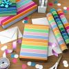 Hallmark Striped Wrapping Paper Mini Rolls, 3-Pack (Pink, Orange, Teal, Green, Blue, Yellow, Pastels) for Birthdays, Easter, Mother’s Day, Father’s Day, Graduations, Any Occasion – 60 Sq. Ft. Total(Colorful Stripes (3 Mini Rolls))