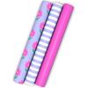 Image Arts Birthday Wrapping Paper Mini Rolls, 3-Pack (Pink Flowers on Purple, Solid Pink, Purple and White Stripes) for Kids Parties, Mother’s Day, Easter, Spring, Any Occasion – 27 Sq. Ft. Total