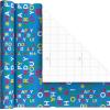 Image Arts Birthday Wrapping Paper Mini Rolls, 3-Pack (Red and White Stripes, Solid Yellow, Colorful Lettering on Blue) for Father’s Day, Graduations, Kids Parties, Any Occasion – 27 Sq. Ft. Total