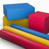 Hallmark Image Arts Birthday Wrapping Paper Mini Rolls, 3-Pack (Primary Colors: Solid Red, Yellow, Blue) for Kids Parties, Graduations, Father’s Day, Baby Showers, Any Occasion – 27 Sq. Ft. Total