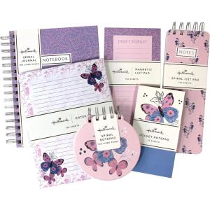 Hallmark Journal and Stationery Set (Journal, List Pads, Pocket Notepad and Large Notepad) Butterfly Collection