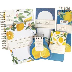 Hallmark Journal and Stationery Set (Journal, List Pads, Pocket Notepad and Large Notepad) Lemon Collection