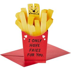 Hallmark Paper Craft Pop-Up Mother’s Day Card (Pawsitively Wonderful Day) Cute Puppy Dog with Removable Bandana(I Only Have Fries for You)