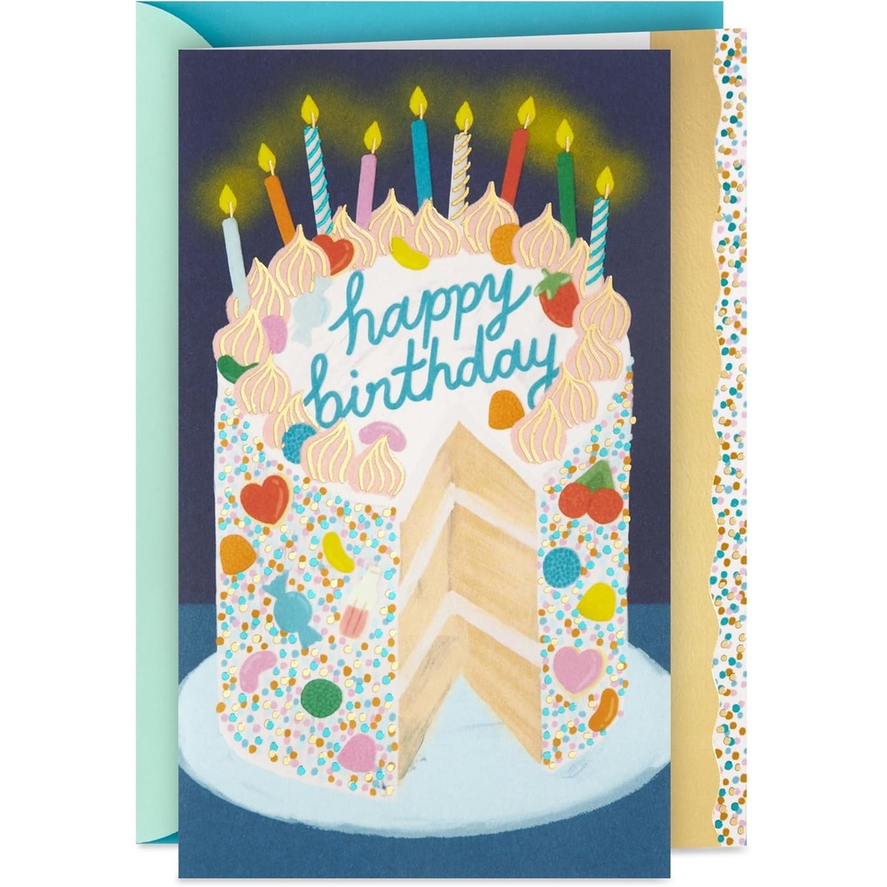 image:imageHallmark Birthday Card Celebrating You Confetti Cake Card for Friend Coworker Kid