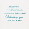 Hallmark Birthday Card (Celebrating You) Confetti Cake Card for Friend, Coworker, Kid