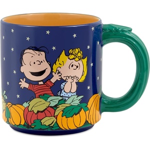 Hallmark Peanuts Ceramic Mug, 16 oz. (Great Pumpkin Scene) for Kids, Fans, Collectors(Great Pumpkin Scene Mug)