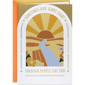 Hallmark Religious Birthday Card from Us (Sometimes God Sends Light) for Friend, Teacher, Sibling