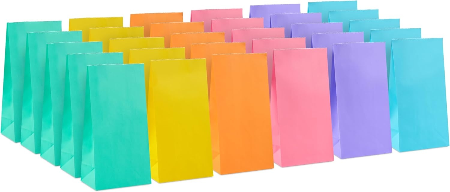 image:imageHallmark Easter and Spring Party Favor and Wrapped Treat Sacks 30 Bags Blue Green Purple Pink Orange Yellow for Kids Birthdays Baby ShowersPastel Assortment
