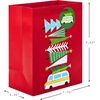 Hallmark 6″ Small Pink and Green Holiday Gift Bags (5 Bags: Fa La La, Pink, Green, Red Plaid) for Kids, Teachers, Coworkers, Party Favors, Gift Cards(Merriest Christmas)