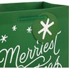 Hallmark 6″ Small Pink and Green Holiday Gift Bags (5 Bags: Fa La La, Pink, Green, Red Plaid) for Kids, Teachers, Coworkers, Party Favors, Gift Cards(Merriest Christmas)