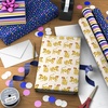 Hallmark Cat Wrapping Paper Rolls with Cutlines on Reverse (3 Rolls: 75 Sq. Ft. Total) Cheetahs in Sunglasses, Paw Prints, Pink, Yellow and Blue Stripes(Cheetahs in Sunglasses  Paw Prints  Stripes)