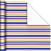 Hallmark Cat Wrapping Paper Rolls with Cutlines on Reverse (3 Rolls: 75 Sq. Ft. Total) Cheetahs in Sunglasses, Paw Prints, Pink, Yellow and Blue Stripes(Cheetahs in Sunglasses  Paw Prints  Stripes)
