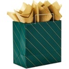 Hallmark Classic Plaid Gift Bag Assortment (8 Bags: 3 Small 6″, 3 Medium 9″, 2 Large 13″) Traditional Tartan Red, Green, Blue and White Plaids for Christmas, Father’s Day, Birthdays(Green and Gold)