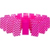 Hallmark Easter and Spring Party Favor and Wrapped Treat Sacks (30 Bags: Blue, Green, Purple, Pink, Orange, Yellow) for Kids, Birthdays, Baby Showers(Pink Chevron  Solid  Polka Dot)