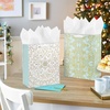 Hallmark Elegant Glittery Gold Foil Gift Bags (2 Bags: 1 Large 13″, 1 Extra Large 15″) for Christmas, Weddings, Engagements, Valentine’s Day, Anniversary(Glittery Gold Foil)