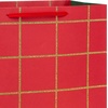 Hallmark Glittery Red, White and Green Gift Bag Assortment (8 Bags: 3 Small 6″, 3 Medium 9″, 2 Large 13″) Gold Glitter Stripes, Polka Dots, Windowpane Plaid for Christmas, Birthdays, Holidays(Plaid  Polka Dots  Stripes)