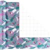 Hallmark Mint Green, Pink and Purple Christmas Wrapping Paper Mini Rolls, 3-Pack (Plaid, Evergreen Sprigs, Fa La La Ho Ho Ho XOXO) for Kids, Teens, Winter Birthdays – 45 Sq. Ft. Total(Holiday Assortment)