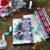 Hallmark Mint Green, Pink and Purple Christmas Wrapping Paper Mini Rolls, 3-Pack (Plaid, Evergreen Sprigs, Fa La La Ho Ho Ho XOXO) for Kids, Teens, Winter Birthdays – 45 Sq. Ft. Total(Holiday Assortment)