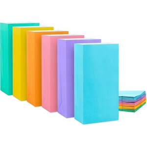 Hallmark Easter and Spring Party Favor and Wrapped Treat Sacks (30 Bags: Blue, Green, Purple, Pink, Orange, Yellow) for Kids, Birthdays, Baby Showers(Pastel Assortment)