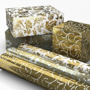 Hallmark Gold Foil Wrapping Paper Mini Rolls, 3-Pack (Shiny Gold Filigree and Foliage on Ivory and Mint Green) for Christmas, Hanukkah, Valentine’s Day, Mother’s Day, Weddings – 40 Sq. Ft. Total(Shiny Gold Filigree and Foliage)