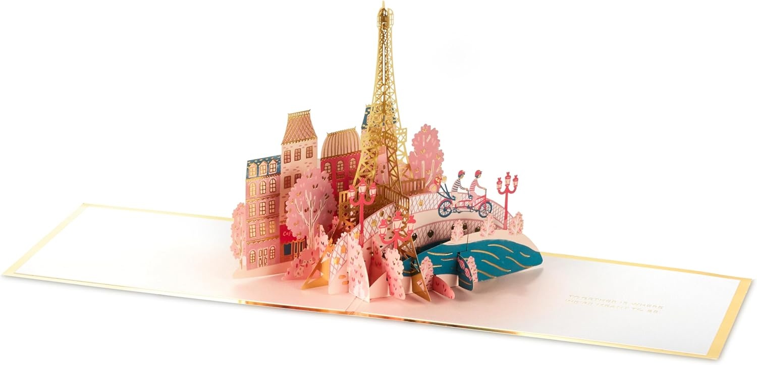 image:imageHallmark Love Pop Up Card Eiffel Tower Signature Paper Wonder 3D Card for Anniversaries Romantic Birthday Sweetest Day