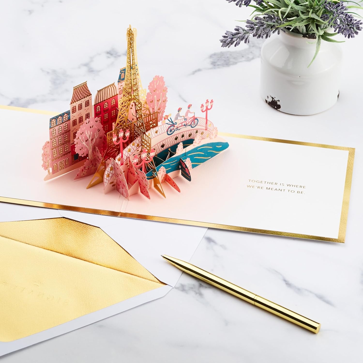 image:imageHallmark Love Pop Up Card Eiffel Tower Signature Paper Wonder 3D Card for Anniversaries Romantic Birthday Sweetest Day