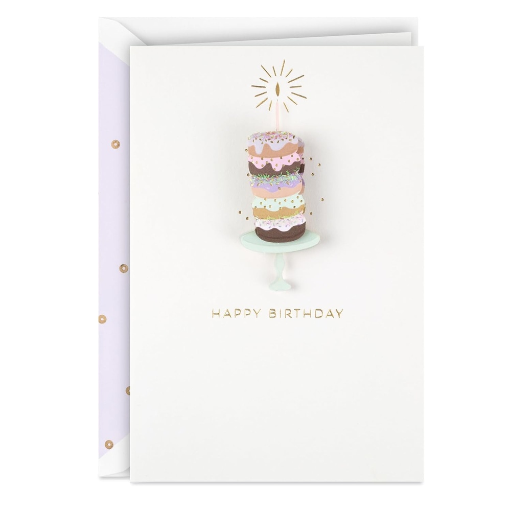image:imageHallmark Signature Birthday Card Donut Cake for Sister Friend Coworker