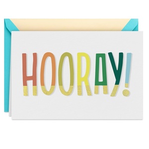 Hallmark Signature Congratulations Card (Hooray!) for Graduations, New Jobs, Retirements, Promotions, Awards