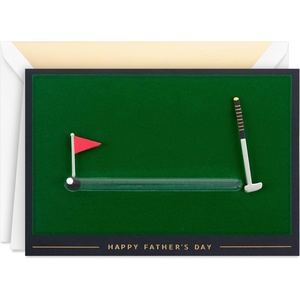 Hallmark Signature Father’s Day Card (Way Above Par Golf Putting Green) for Dad, Grandpa, Uncle, Brother, Golfer(Way Above Par)