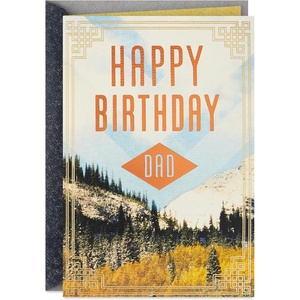 Hallmark Birthday Card for Dad (You’re Loved and Appreciated) Mountain Landscape(You’re Loved and Appreciated)