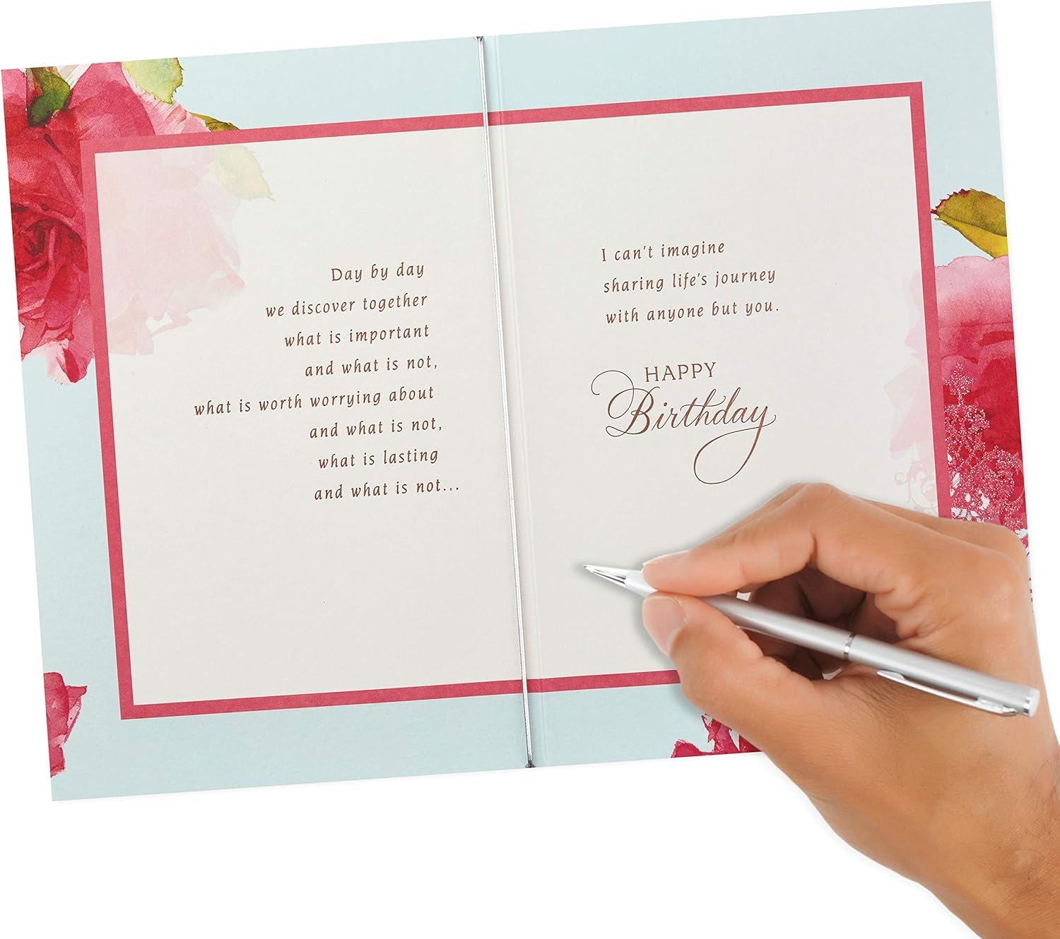 image:imageHallmark Romantic Birthday Card for Husband The Best Thing in Life Mountains Trees and Stream Nature SceneFor My Wife